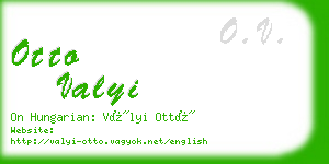 otto valyi business card